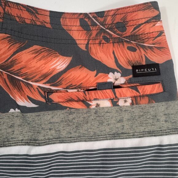 Rip Curl Mirage Board Shorts Men's 34 Floral Stripe Drawstring Beach Surf Swim - Picture 4 of 15